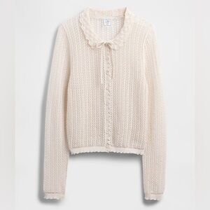 Gap × DÔEN Linen-Blend Pointelle Cardigan